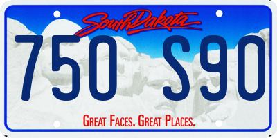 SD license plate 75OS90