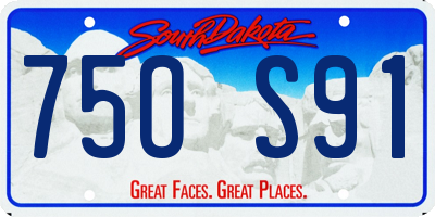SD license plate 75OS91