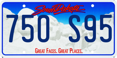 SD license plate 75OS95