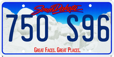 SD license plate 75OS96