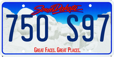 SD license plate 75OS97