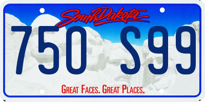 SD license plate 75OS99