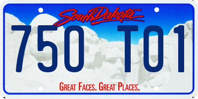 SD license plate 75OT01