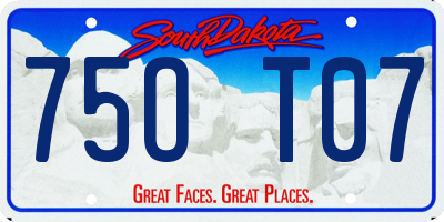 SD license plate 75OT07