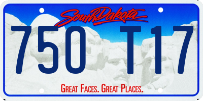 SD license plate 75OT17