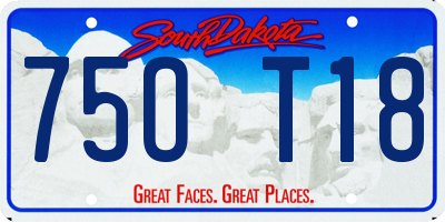 SD license plate 75OT18