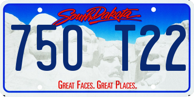 SD license plate 75OT22