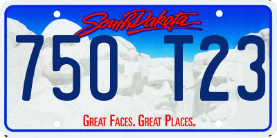 SD license plate 75OT23