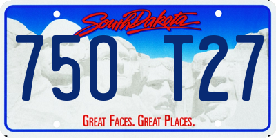 SD license plate 75OT27