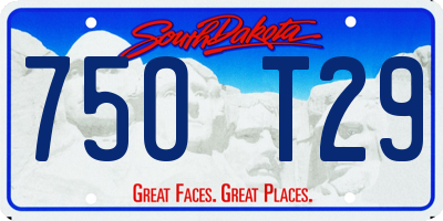 SD license plate 75OT29