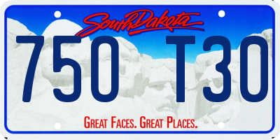 SD license plate 75OT30