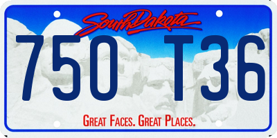 SD license plate 75OT36