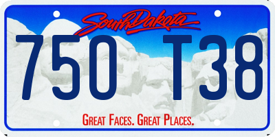 SD license plate 75OT38