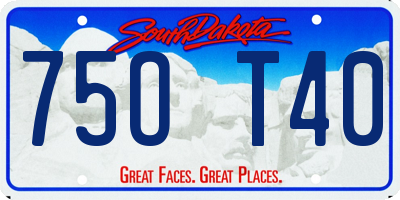 SD license plate 75OT40