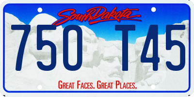 SD license plate 75OT45