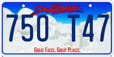 SD license plate 75OT47