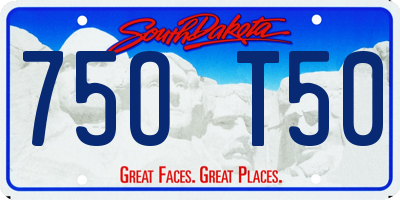 SD license plate 75OT50