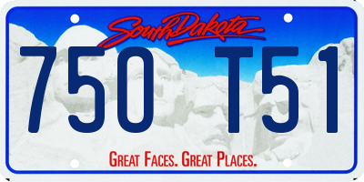 SD license plate 75OT51