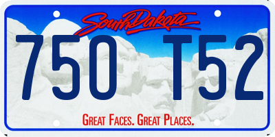 SD license plate 75OT52