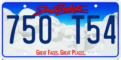 SD license plate 75OT54