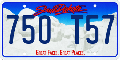 SD license plate 75OT57