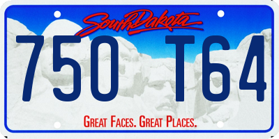 SD license plate 75OT64