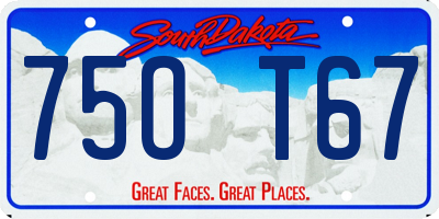 SD license plate 75OT67