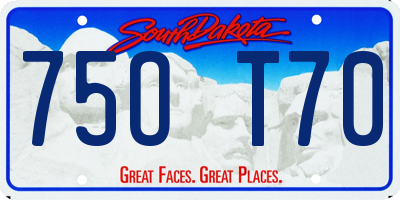 SD license plate 75OT70