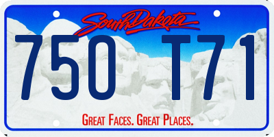 SD license plate 75OT71