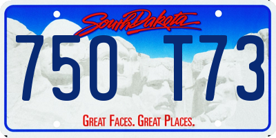 SD license plate 75OT73