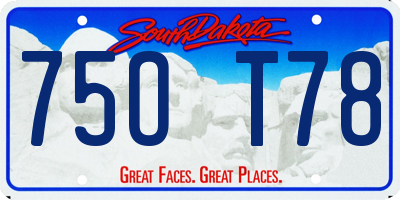 SD license plate 75OT78