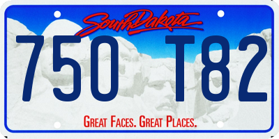 SD license plate 75OT82