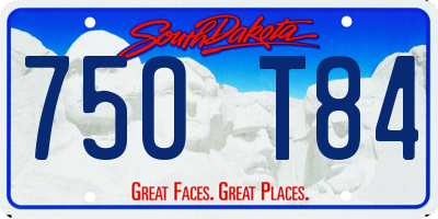 SD license plate 75OT84