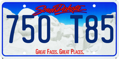 SD license plate 75OT85