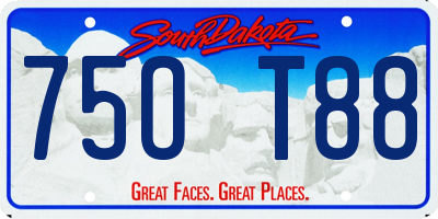 SD license plate 75OT88