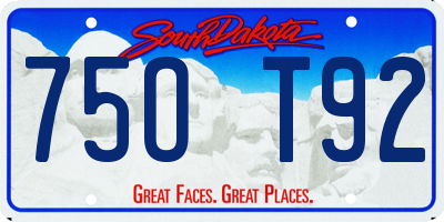 SD license plate 75OT92