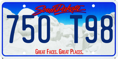SD license plate 75OT98
