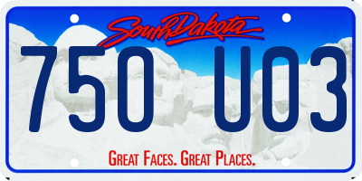SD license plate 75OU03