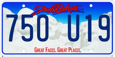 SD license plate 75OU19