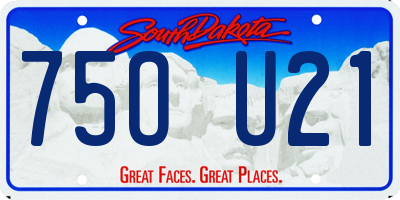 SD license plate 75OU21