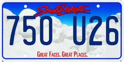 SD license plate 75OU26