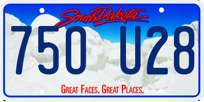 SD license plate 75OU28