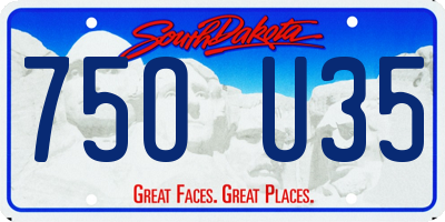 SD license plate 75OU35