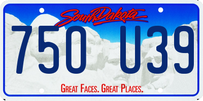 SD license plate 75OU39