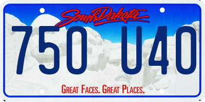 SD license plate 75OU40