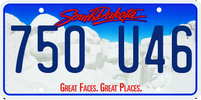 SD license plate 75OU46