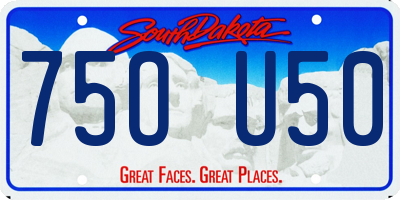 SD license plate 75OU50