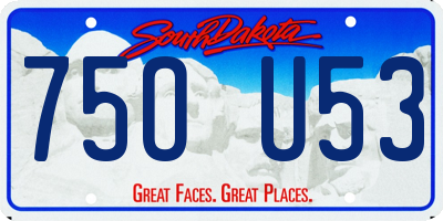 SD license plate 75OU53