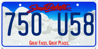 SD license plate 75OU58
