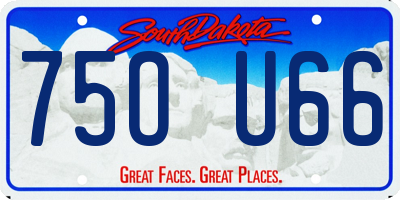 SD license plate 75OU66